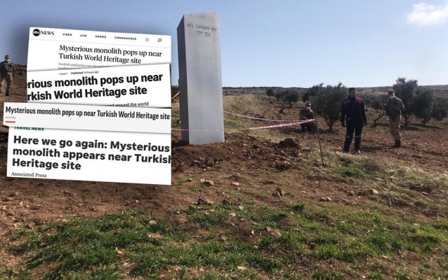 Şanlıurfa'da ortaya çıkan metal monolit Dünya basınında