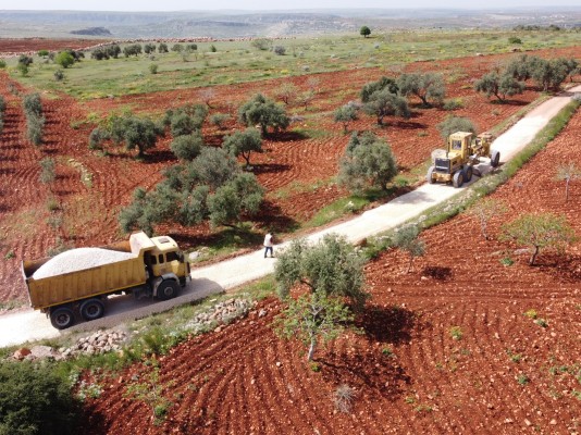 Halfeti kırsalında yol çalışmaları hızlandı