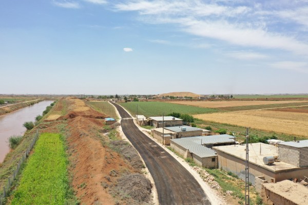 Akçakale’nin en büyük grup yolu asfaltlandı