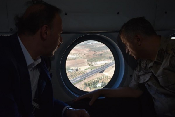 Vali Erin, trafik tedbirlerini havadan inceledi