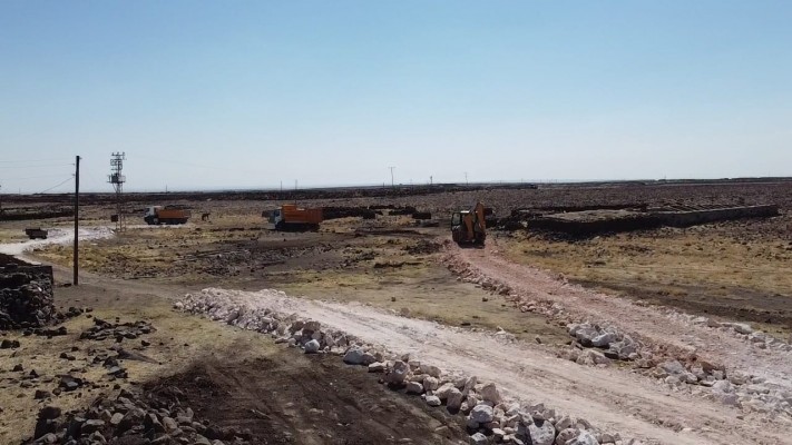 Viranşehir kırsalında yol yapım atağı