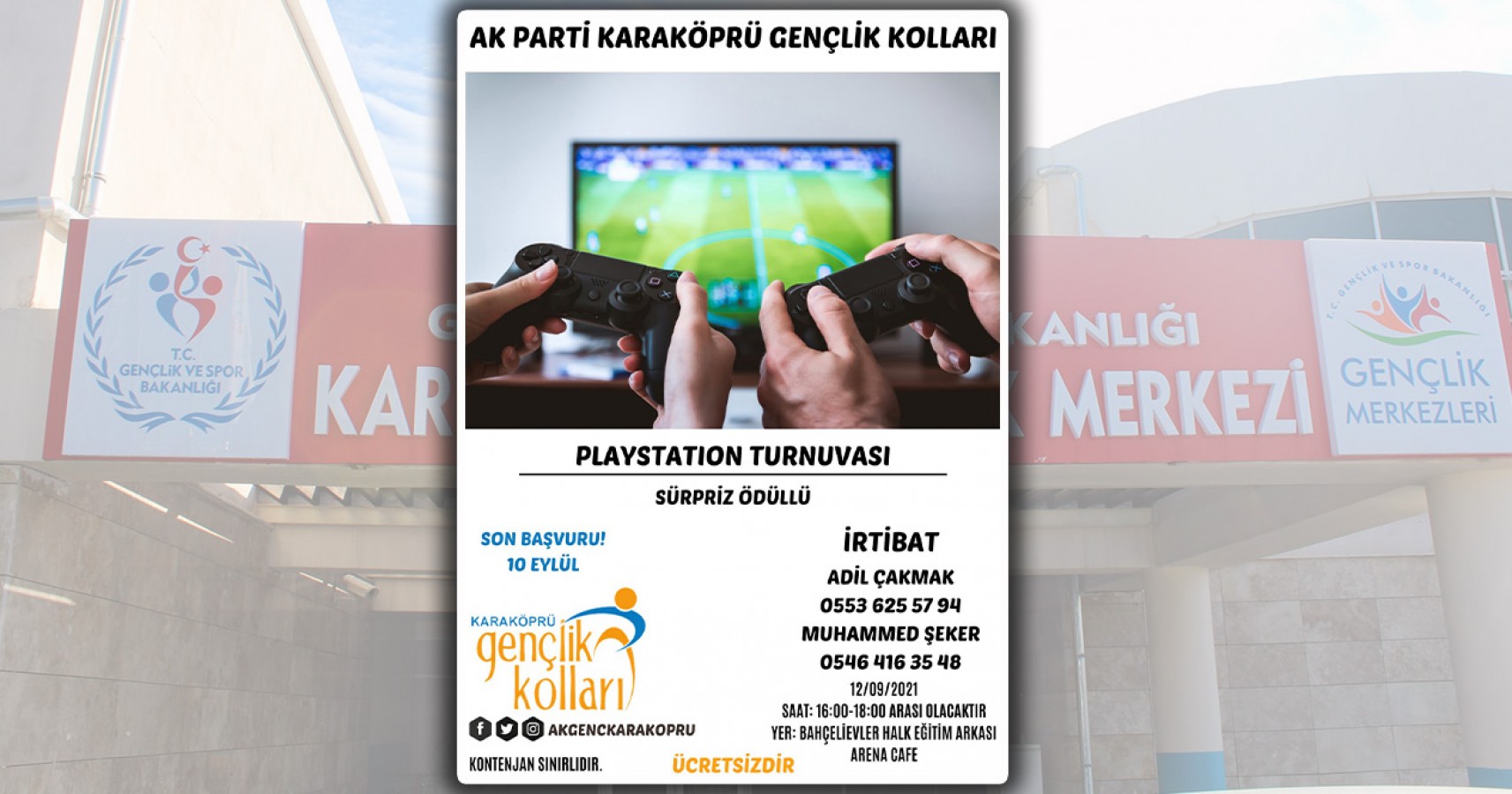 Karaköprü Gençlik Kolları’ndan ödüllü turnuva