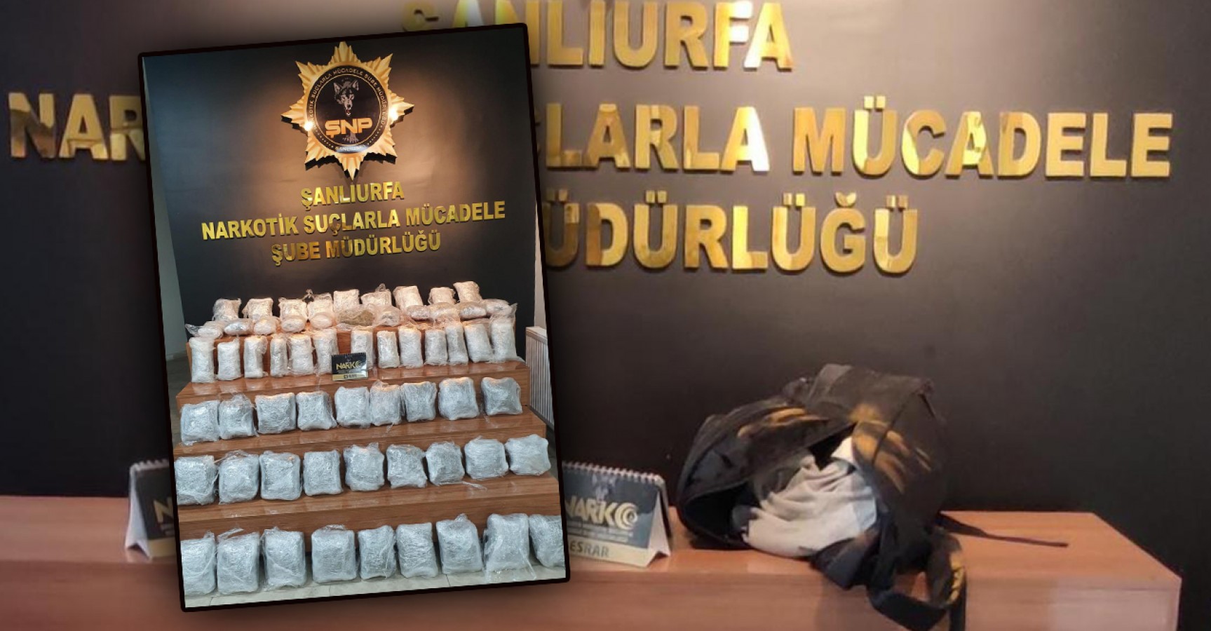 Urfa'da narkotik operasyonu: Onlarca kilo skunk ele geçirildi