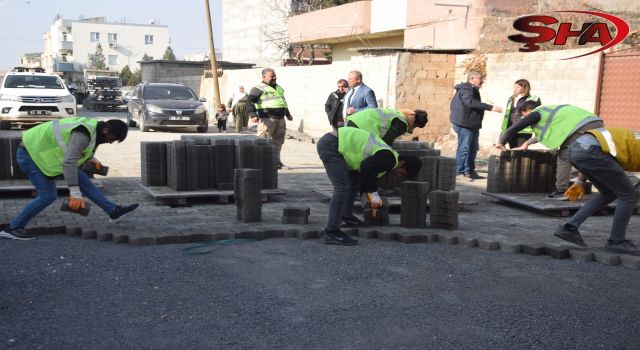 Viranşehir'de kilitli parke taşı seferberliği