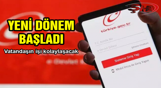 e-Devlet'te yeni bir uygulama daha