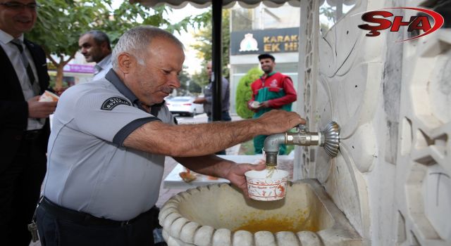 KARAKÖPRÜ'DE İKRAM ÇEŞMESİNDEN ÇORBA AKIYOR