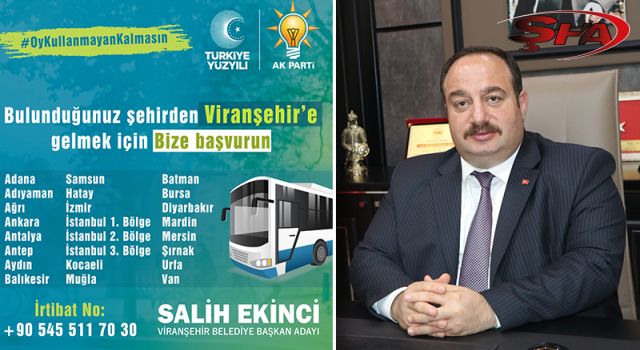 BAŞKAN EKİNCİ: DEMOKRATİK HAKLARINIZI KULLANMAK SİZDEN, ÜCRETSİZ ULAŞIM BİZDEN