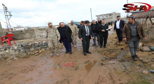 BAŞKAN EKİNCİ VE KAYMAKAM KOÇ, SELİN MEYDANA GELDİĞİ MAHALLEYİ ZİYARET ETTİ