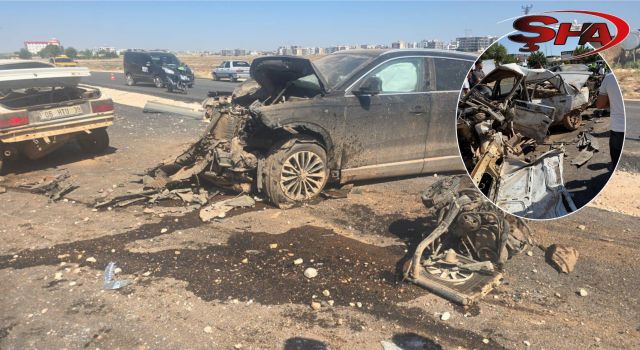 Urfa’da feci kaza! Araçlar hurdaya döndü