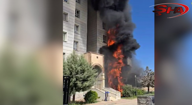 Şanlıurfa'da TOKİ konutlarında korkutan yangın