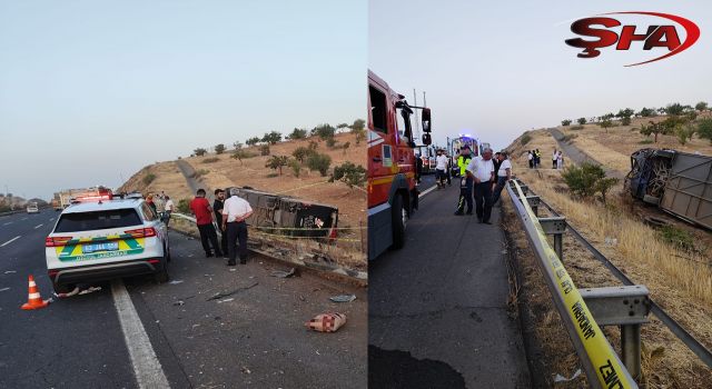 Seyahat kabusa döndü! Urfa'da otobüs devrildi