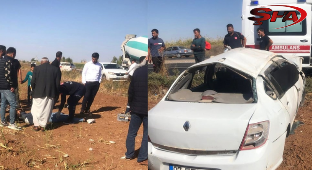 Şanlıurfa’da otomobil şarampole devrildi: 2 yaralı