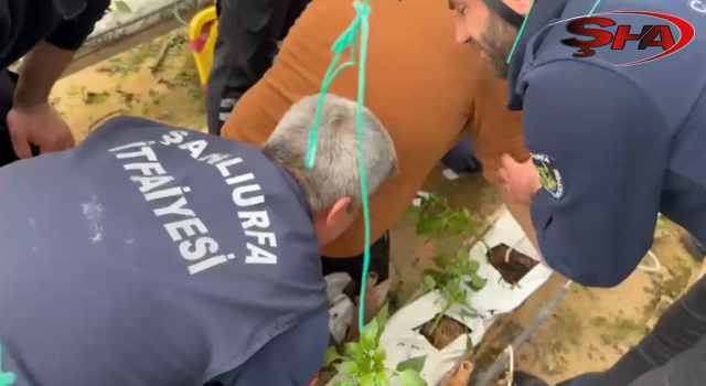 Kalçasına demir saplanan genç itfaiye tarafından kurtarıldı