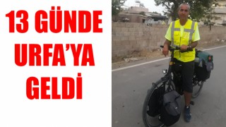 İstanbul’dan Urfa’ya bisikletle geldi