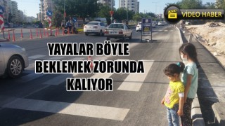 Yayalar karşıya geçemiyor!