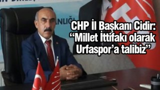CHP'den flaş Urfaspor açıklaması...