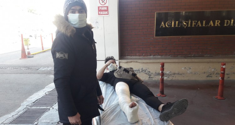 Haliliye'de motosiklet devrildi: 1 yaralı