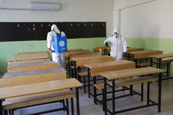 Haliliye'de okullar dezenfekte edildi