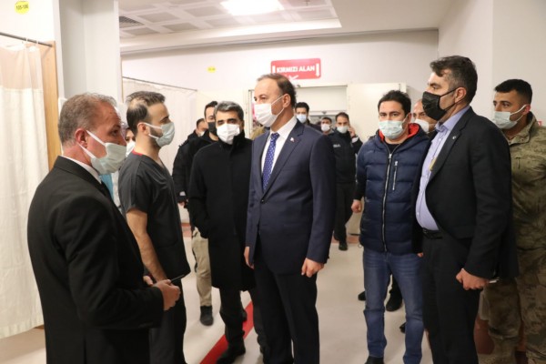 Vali Erin’den yaralanan polise ziyaret