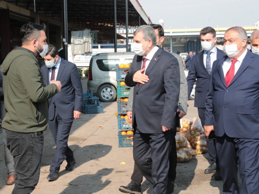 Beyazgül esnafla bir araya geldi