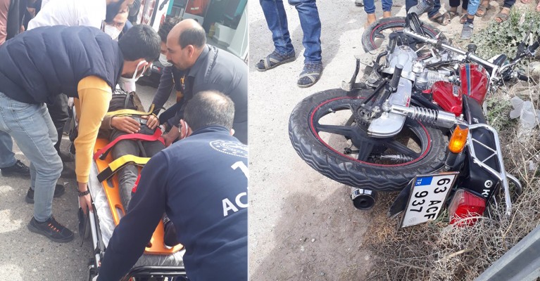 Şanlıurfa’da motosiklet kamyonete çarptı