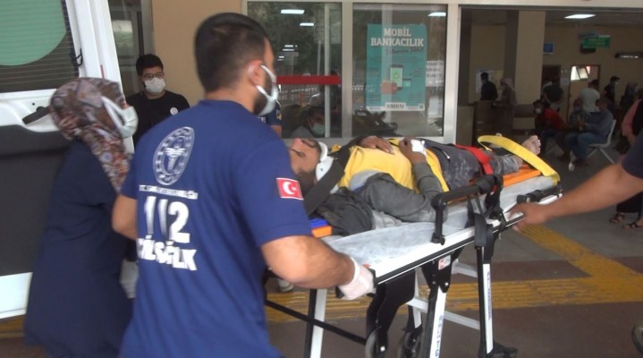 Dengesini kaybeden inşaat işçisi zemine çakıldı!