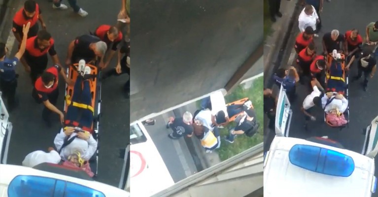Üst geçitten aşağıya atlayan genç ağır yaralandı!