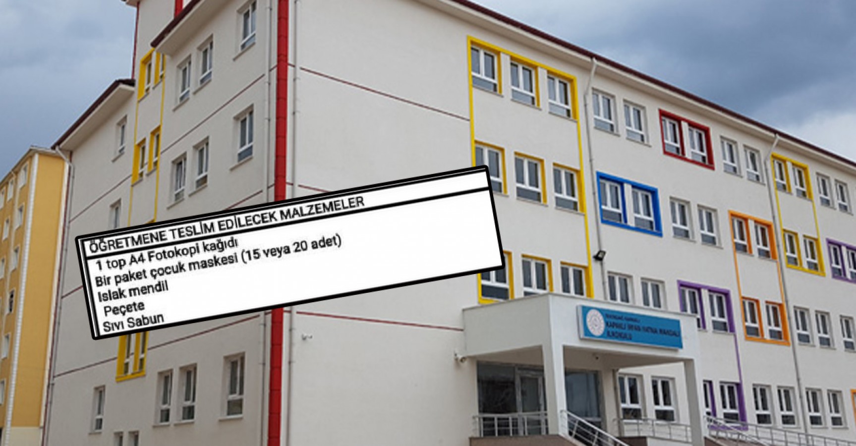Urfa'da okullar velilerden maske ve temizlik malzemesi talep etti!