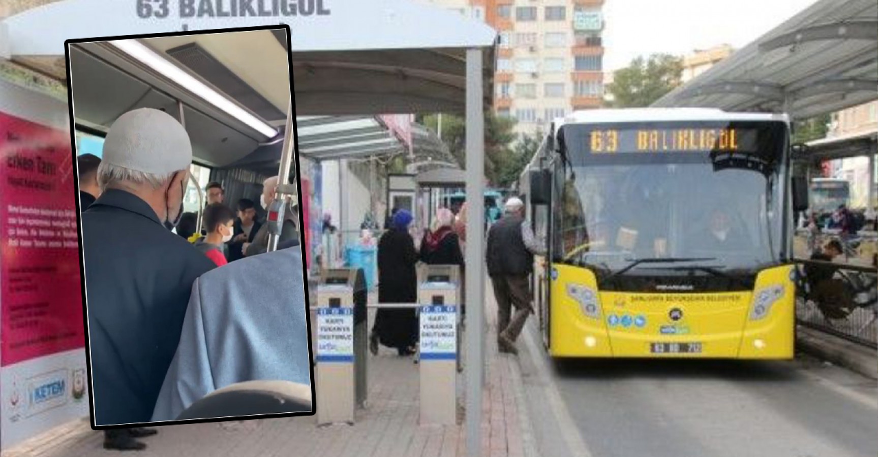 Otobüste yaşlı adamla gencin ‘maske’ tartışması