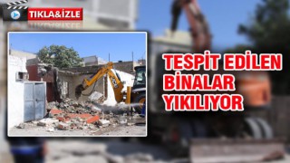 Haliliye'de metruk binalar bir bir yıkılıyor