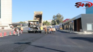Abide Kavşağı yan yollarda asfalt çalışması başladı