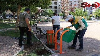 Karaköprü’de parklar bakımla güzelleşiyor