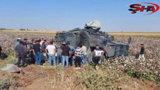 Urfa’da askeri araç tarlaya devrildi