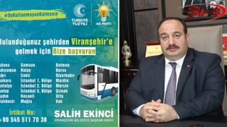 BAŞKAN EKİNCİ: DEMOKRATİK HAKLARINIZI KULLANMAK SİZDEN, ÜCRETSİZ ULAŞIM BİZDEN