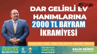 Başkan Ekinci’den Ev Hanımlarına Müjde!