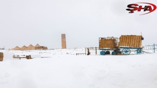 HARRAN'DA KAR YAĞIŞI TARİHİ MEKANLARI BEYAZA BÜRÜDÜ