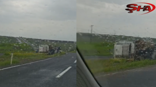 Şanlıurfa-Siverek karayolunda tır devrildi: Yaralı var